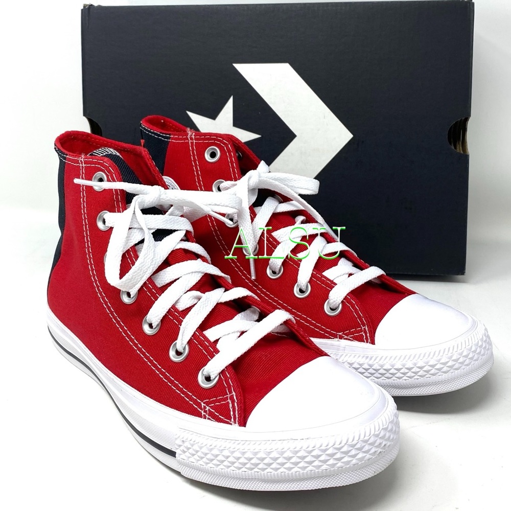 Converse Ctas High Top Enamel Red Black Women’s - Picture 4 of 12
